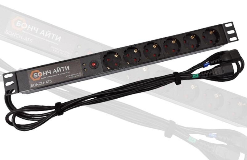 Блок розеток BONCH-ATS/PDU 8A-6S-C14/C14