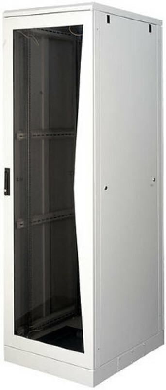 Напольный шкаф 19", 47U, стеклянная дверь, Ш600хВ2302хГ600мм, в разобранном виде, серый