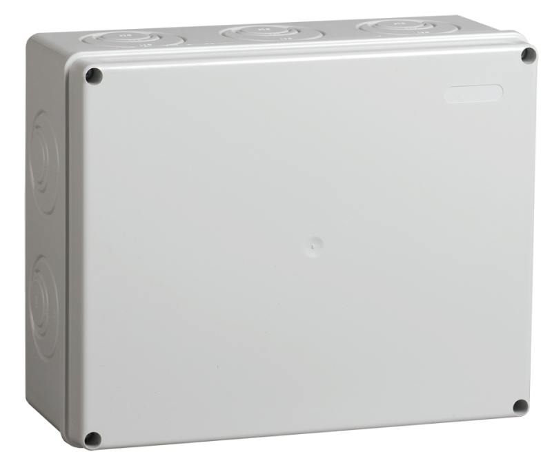 Коробка КМ41271 распаячная для о/п 240х195х90 мм IP44 (RAL7035,UKO10-240-195-090-K41-44