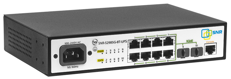 Управляемый коммутатор уровня 2 SNR-S2965-8T-UPS