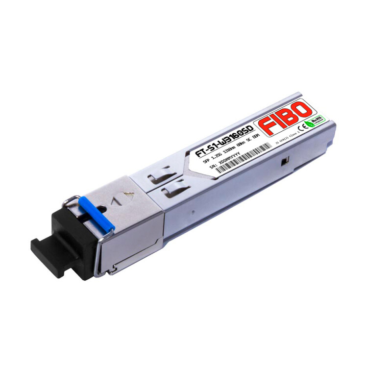 FIBO FT-S1-W3160SD SFP модуль WDM, 1.25G, 60 км, TX 1310 нм, RX 1550 нм, SC, DDM