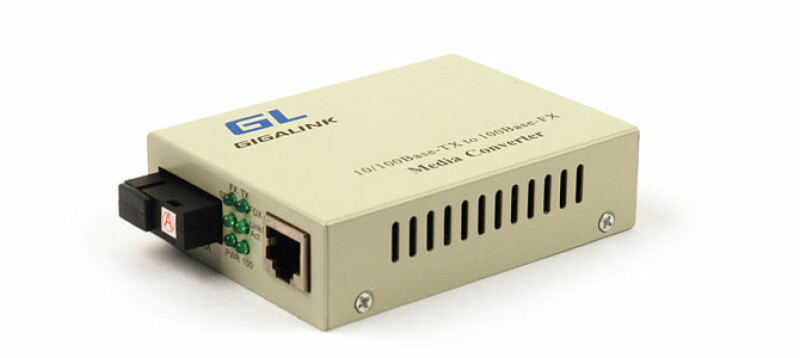 Медиаконвертер GIGALINK из UTP, 100Мбит/c в WDM, без LFP GL-MC-UTPF-SC1F-18SM-1310-N