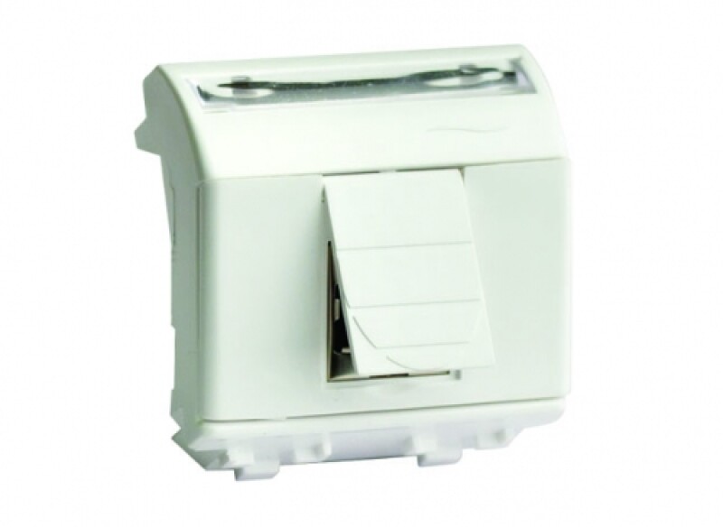 Компьютерная розетка RJ45 кат.5e, Brava, белая, 2мод 76655B