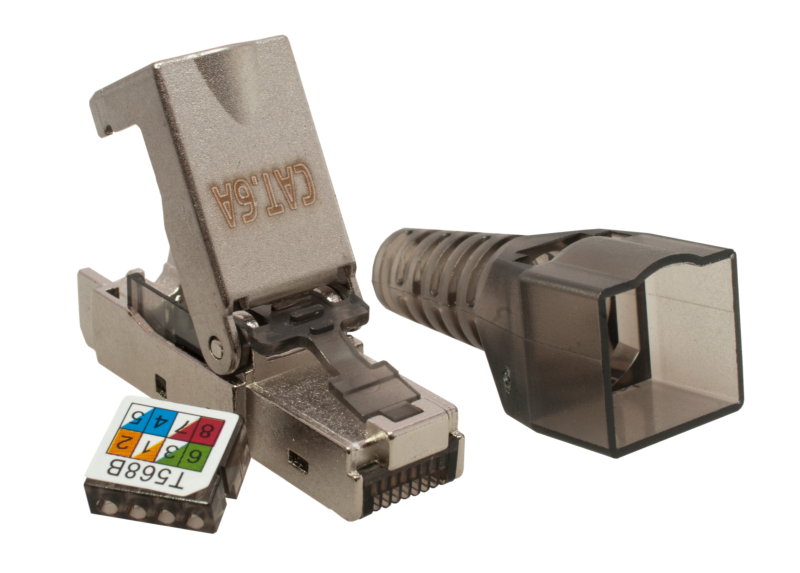 Коннектор 8P8C STP Cat.6A (RJ-45) безынструментальный
