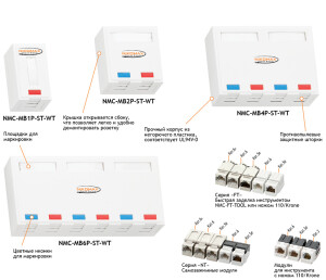 Корпуса настенных розеток 