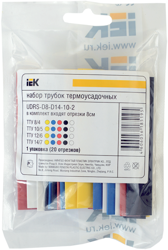 Набор ТТУ 2/1, 4/2, 6/3, 8/4 Ж, С, К, Ч, Б 20х8см/упак IEK