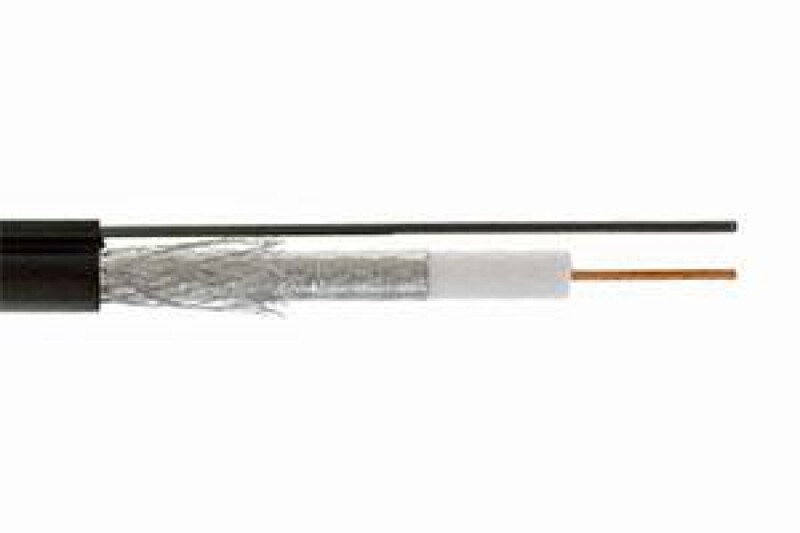 Кабель NETLAN коаксиальный, RG-11 (75 Ом), внешний с троссом, PE -40C, одножильный CCS 305м