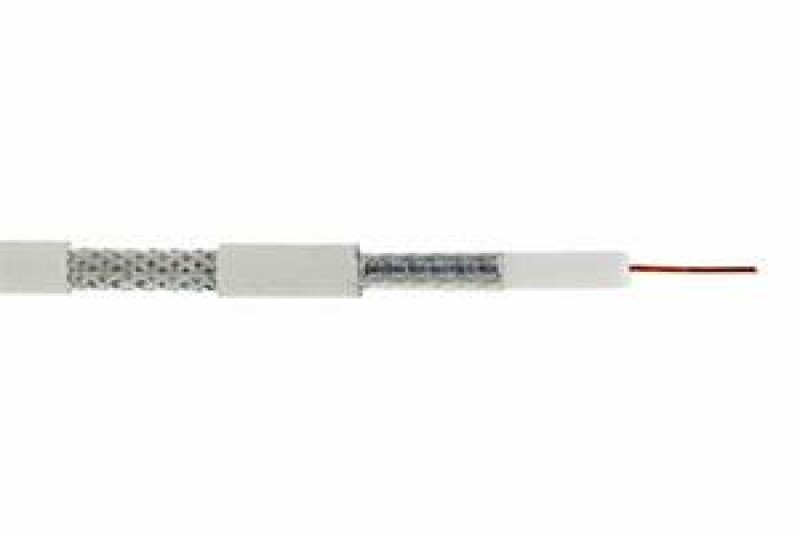 Кабель NETLAN коаксиальный, RG-6 (75 Ом), внутр., PVC, CCS, белый 100м EC-C2-32123A-WT-1