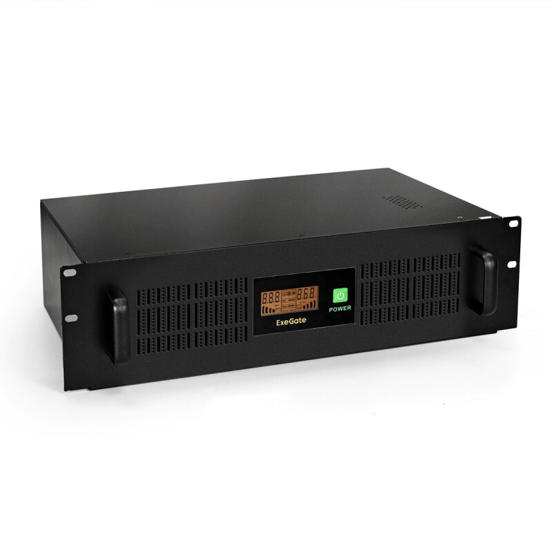 ИБП Exegate Power RM Smart UNL-1500 LCD <1500VA, Black, 2U, 3 евророзетки, USB> EP270874RUS