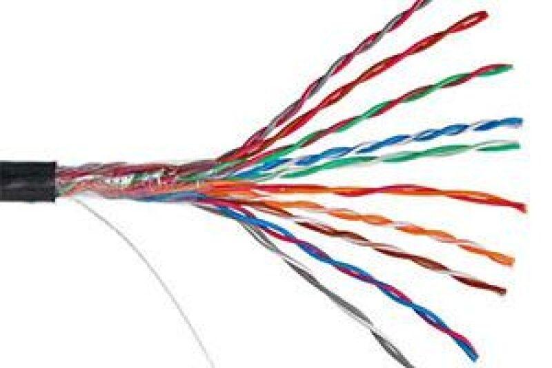 Кабель NETLAN U/UTP 10 пар, Кат.5, внешний, PE -40C, одножильный, 100МГц, черный, 305м