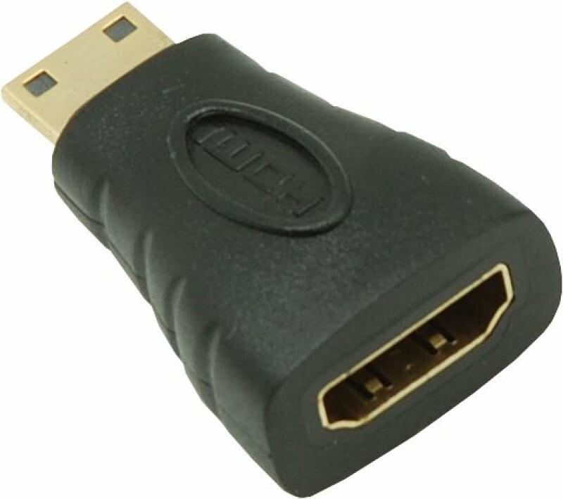 Переходник NETLAN MiniHDMI-HDMI, v2.0, черный, уп-ка 10шт.