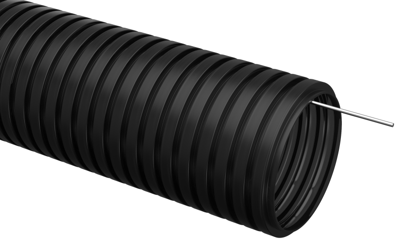 Труба гофрированная ПНД d=40мм с зондом черная (15м) IEK CTG20-40-K02-015-1