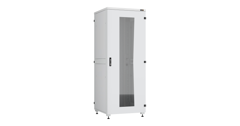 Напольный шкаф серии Lite II 19", 42U, стеклянная дверь, TFI-428080-GHMH-R-GY