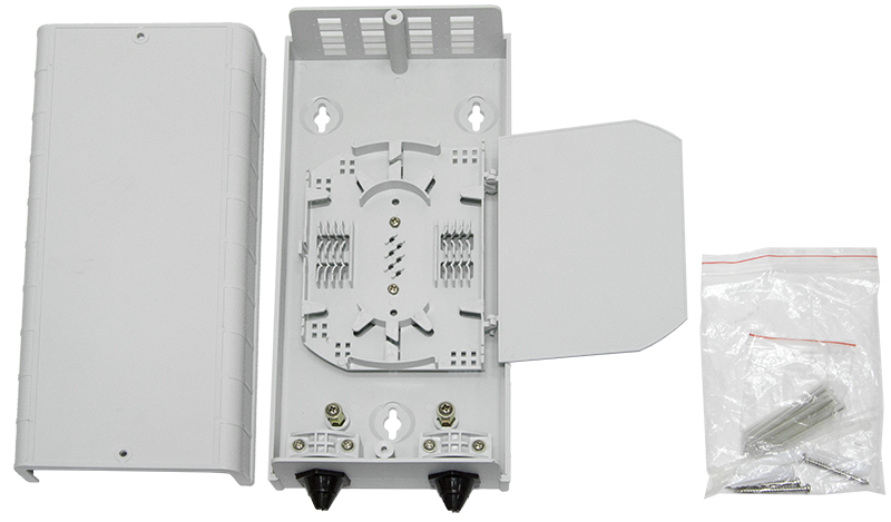 Кросс оптический настенный, 12 портов SNR-ODF-12WP