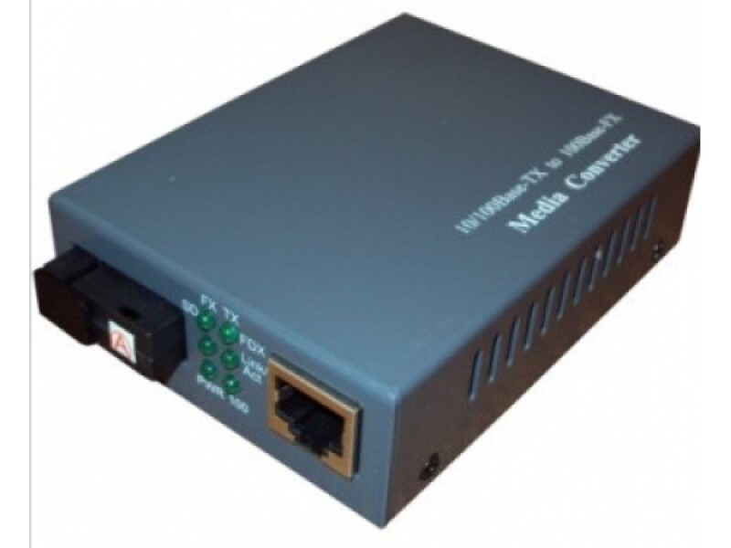Медиаконвертер WDM SC/SM/20km, 10/100 Mb/c, 1550 нм, внешний блок питания