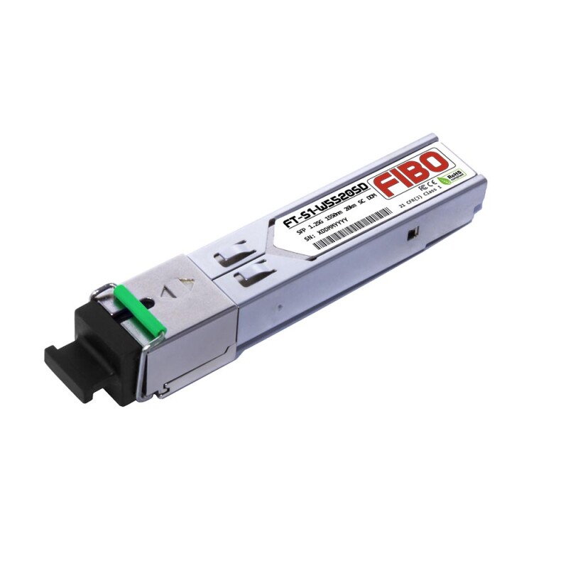 FIBO-FT-S1-W5560SD SFP МОДУЛЬ WDM, 1.25 G, 60 КМ, TX 1550 НМ, RX 1310 НМ, SC, DDM