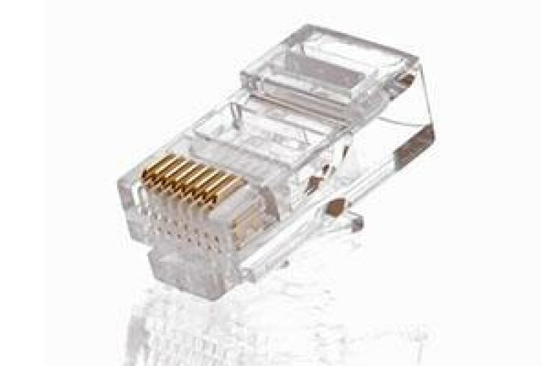 Коннектор NETLAN RJ45/8P8C под витую пару, неэкранированный, уп-ка 100шт.