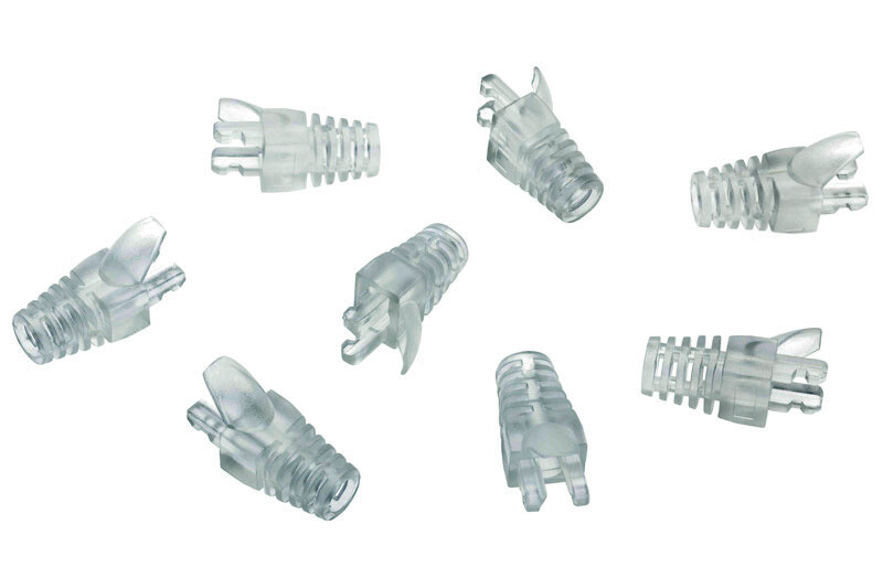 Защитный колпачок NIKOMAX для коннекторов RJ45, под кабели 5,5 мм, 100 шт. NMC-RJBOOT55A-TR-100