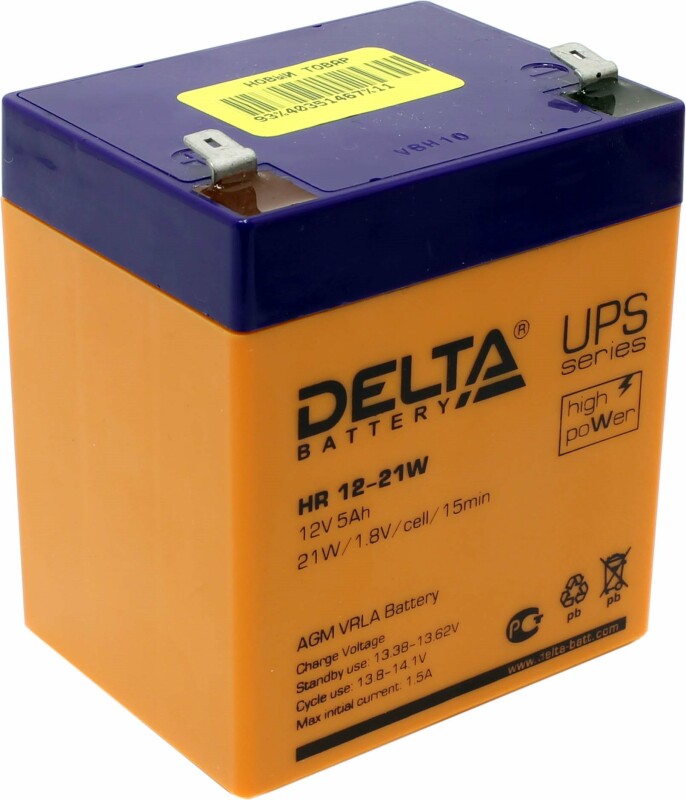 Аккумулятор HR 12-21 W Delta