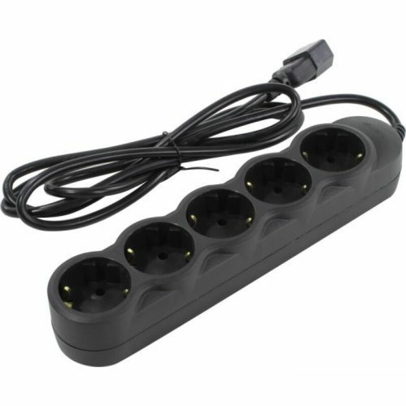 Удлинитель SVEN EX-I5 черный 1,8 м (вх.вилка IEC-320 (C14), вых. розетки 5? СЕЕ 7/4) / SV-017385 / E