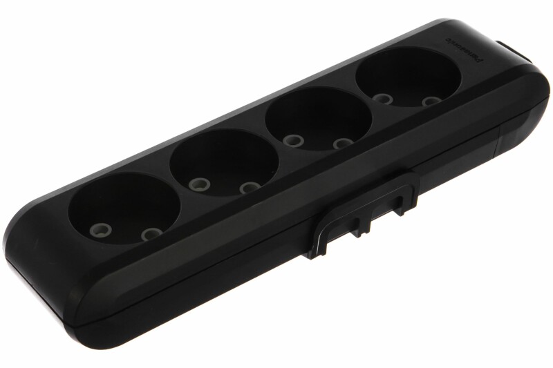 Колодка Panasonic X-TENDIA 54986 4гн б/з черная WLTB0240-2BL-RES