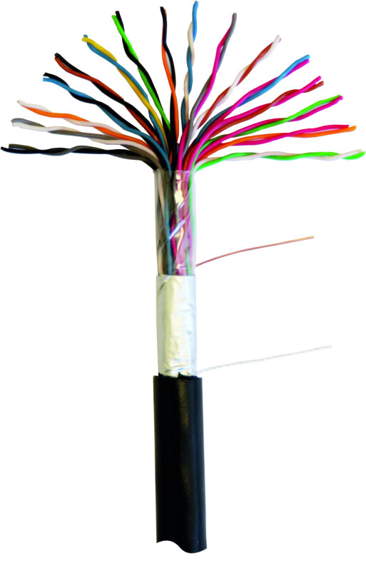 Кабель NETLAN F/UTP 16 пар, Кат.5 (Класс D), 100МГц, одножильный, BC (чистая медь), внешний, PE