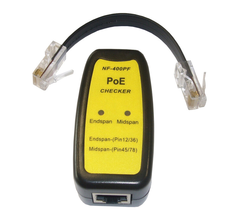 Тестер RJ45, PoE 802.3af, 2 LED индикатора, черный, Netko NF-400PF