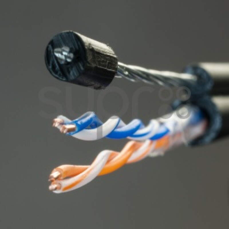 Кабель SUPRLAN Standard UTP Cat.5e 2x2xAWG24 Cu PE Outdoor T-FG8 (трос)