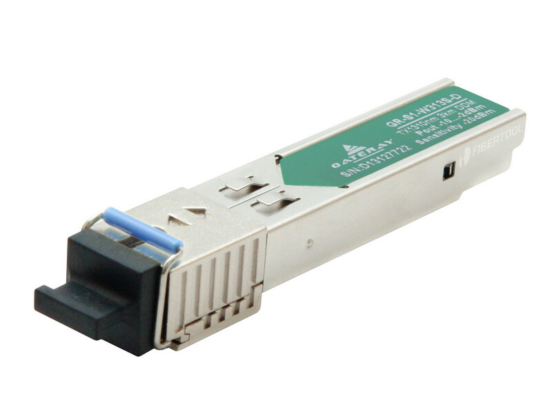 GateRay GR-S1-W553S-D SFP модуль WDM, 1.25 G, 3 км, TX 1550 нм, RX 1310 нм, SC, DDM
