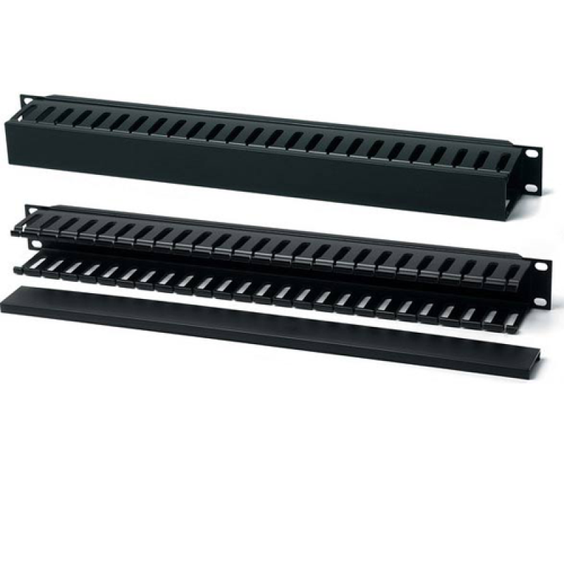 Органайзер кабельный с крышкой 19’’ 1U TWIST MO-19-1U-PR-2H-TWCS