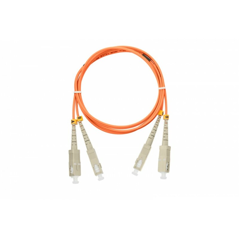 Шнур оптический соединительный NIKOMAX, MM 50/125, SC/UPC-SC/UPC, PVC, D=2.0мм, двойной, 2м