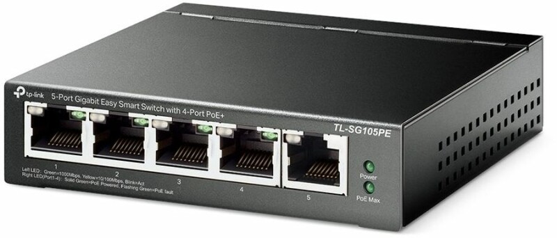 Коммутатор TP-Link TL-SG105PE 5G 4PoE+ 65W управляемый
