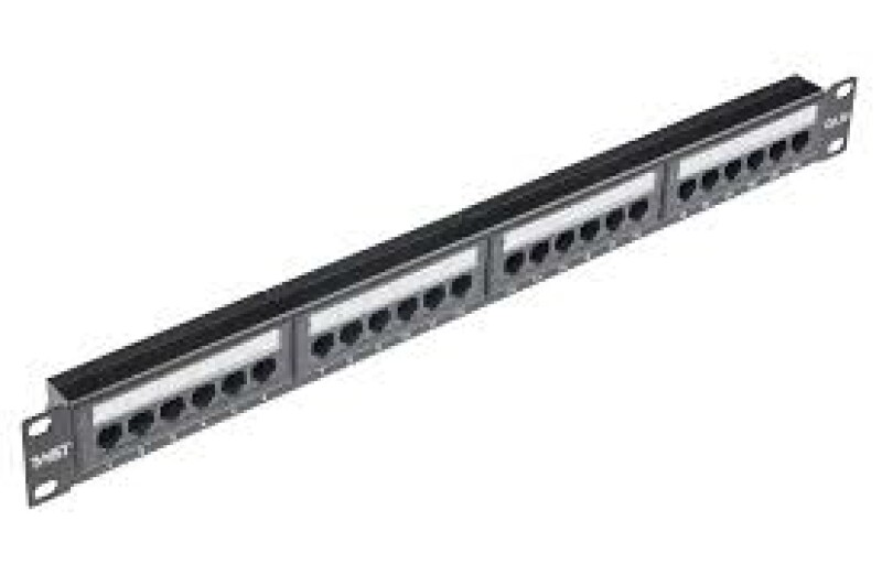 Патч-панель 19", 1U, 24 порта, RJ-45, Dual IDC Cat.5e, TWIST PP-19-1U-IDC-24-C5E-TWCS