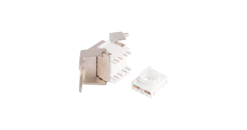 Модуль-вставка NIKOMAX типа Keystone Essential Line, Кат.6a (Класс Ea), 500МГц, RJ45/8P8C.