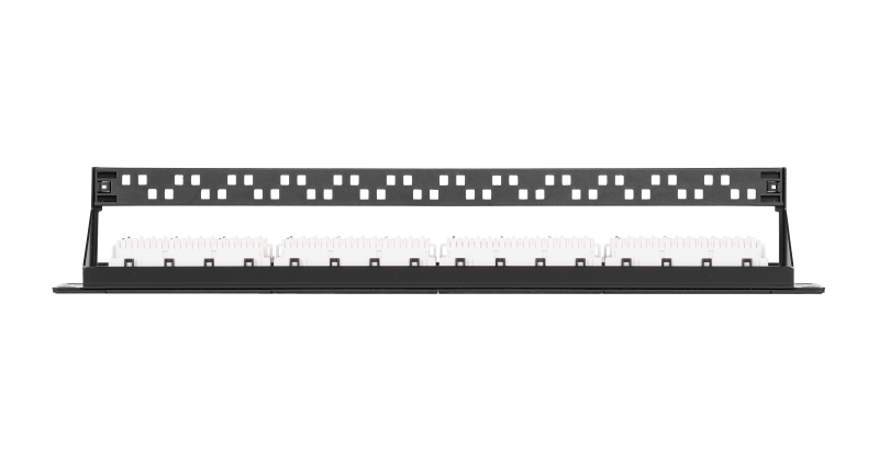 Коммутационная панель NIKOMAX 19", 1U, 24 угловых порта, Кат.5e (Класс D), 100МГц, RJ45/8P8C