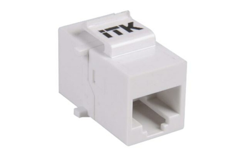 ITK Проходной адаптер кат.5E UTP, RJ45-RJ45, тип Keystone Jack