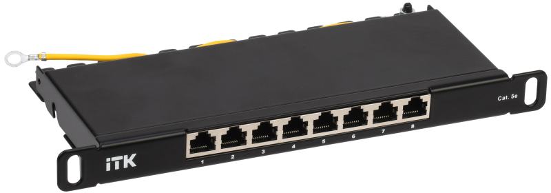 ITK 0,5U патч-панель кат.5E STP 8 портов 10" (Dual IDC)