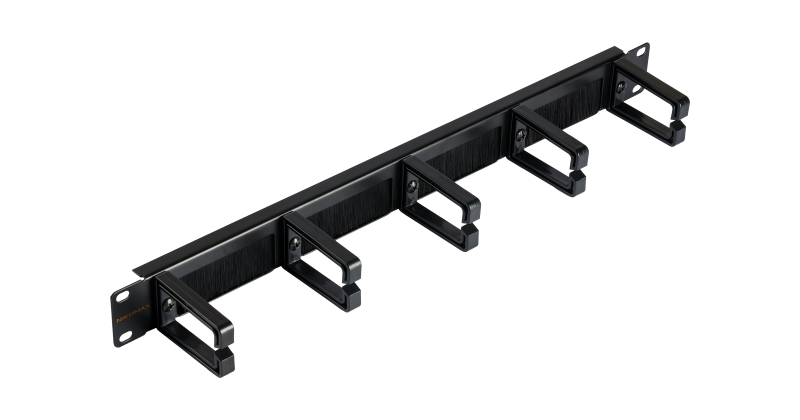 Кабельный органайзер NIKOMAX 19", 1U, глубина колец 53мм, NMC-OP530HB-1U-BK-2