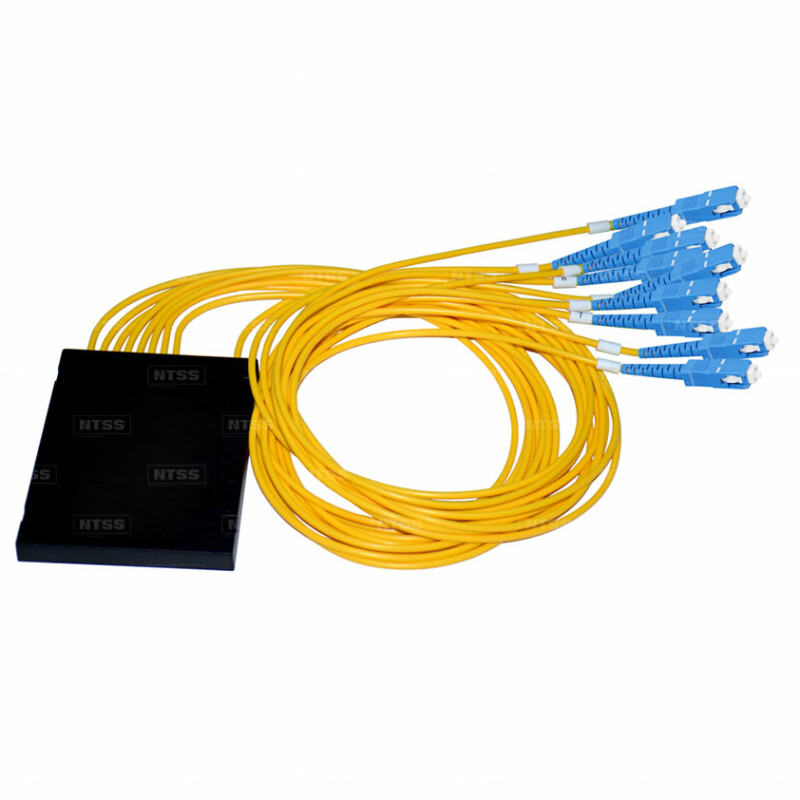 Оптический PLC сплитер, корпус, 1x8, SC/UPC, 3 мм, 1,5 м, SM