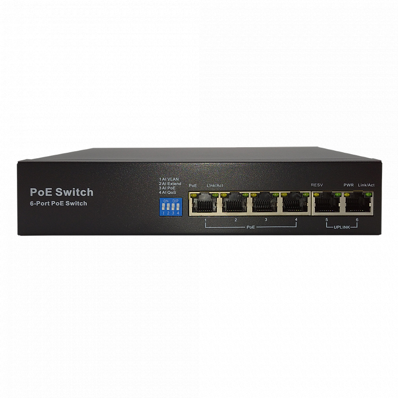 Switch POE ST-S46POE(2M/60W/А) PRO , для обеспечения проводных сетей напряжением 48В