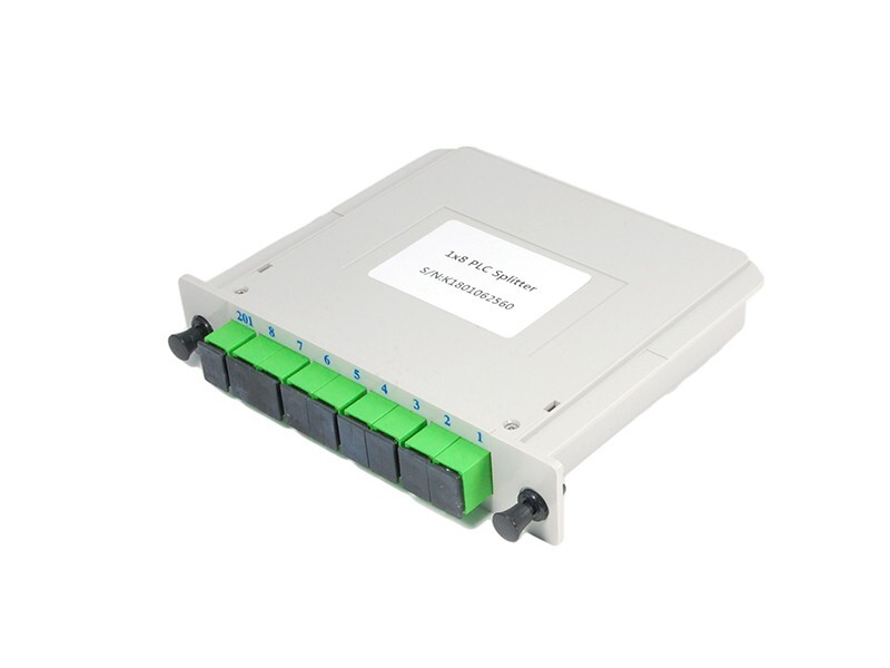 Оптический PLC сплитер, модульный, LGX 1x8, SC/APC, 0,9 мм, мод,, SM
