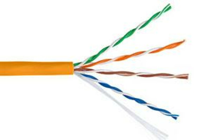 Кабель NETLAN U/UTP 4 пары, Кат.5e, внутренний, LSZH, одножильный, 100МГц, оранжевый, 305м