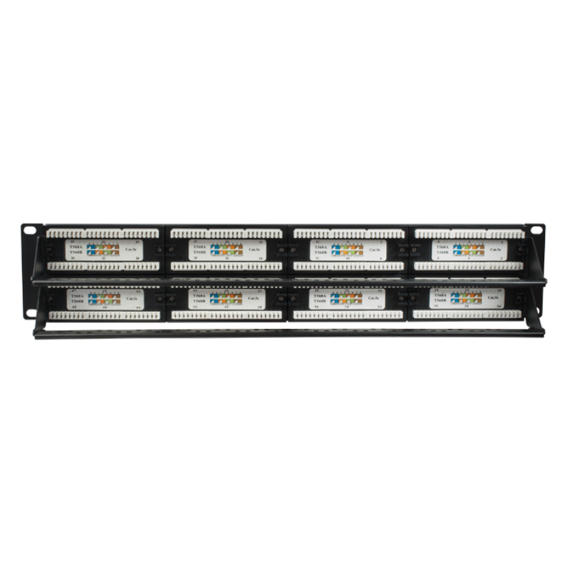 Патч-панель 19", 48хRJ-45, UTP, Cat.5e, 2U 10-0405