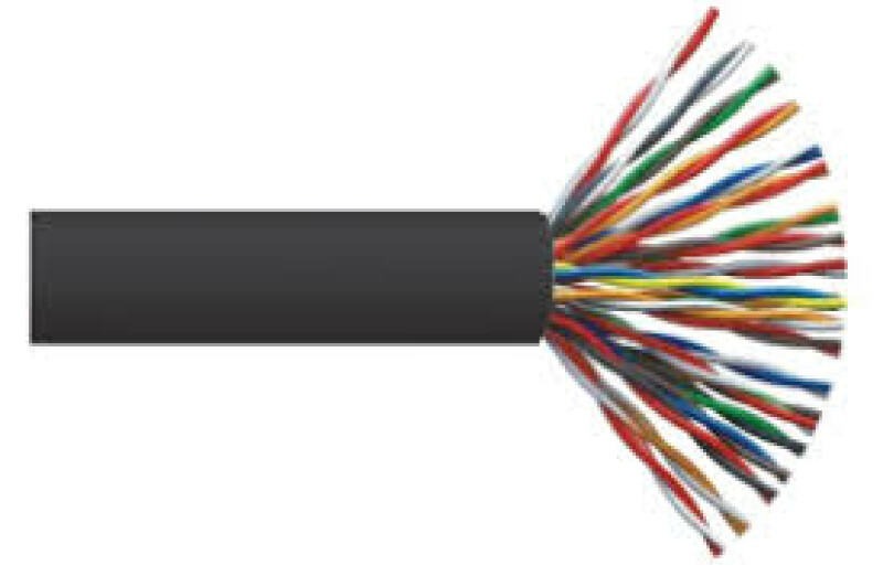 ITK Кабель связи витая пара U/UTP, кат.5E 10х2х24AWG solid, LDPE, 305м, черный