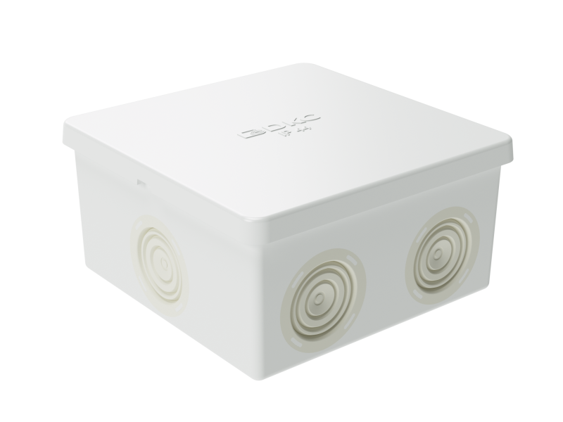 Коробка ответвит. с кабельными вводами, IP44, 80х80х40мм