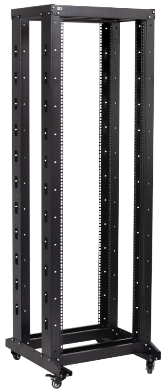 ITK 19" двухрамная стойка, 37U, 600x600, на роликах, черная