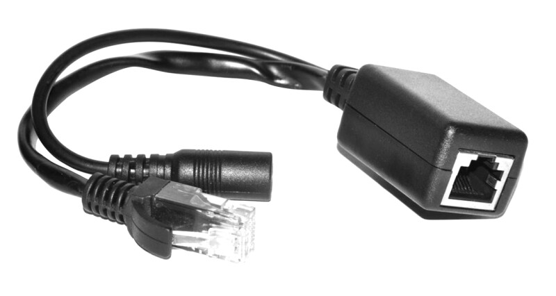 Пассивный комплект (инжектор + сплиттер) для передачи PoE по кабелю Cat 5e. PPK-11