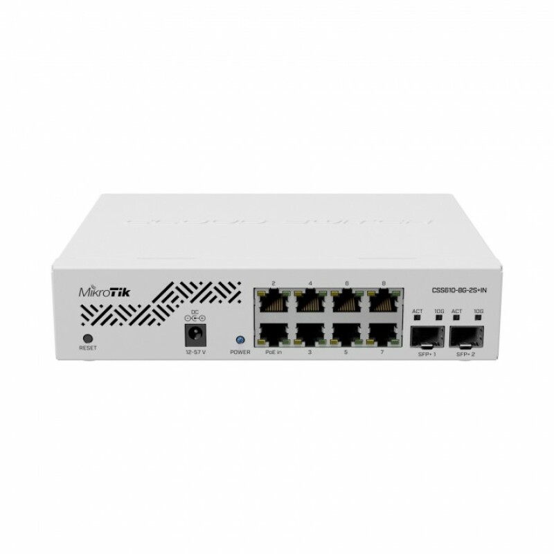 Настольный управляемый L3-коммутатор MikroTik Cloud Smart Switch 610-8G-2S+IN