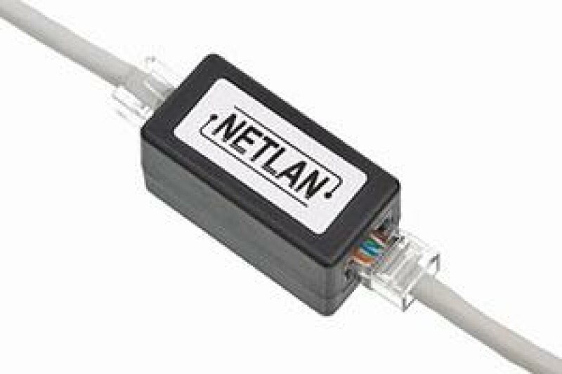 Кабельный соединитель NETLAN RJ45-RJ45 (8P8C), Кат.5e, неэкранированный, черный, уп-ка 10шт.