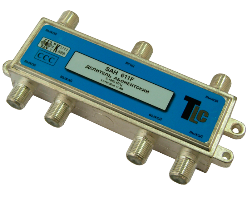 Ответвитель телевизионный. Сплиттер TLC Sah 611f (1x6, 5-862 МГЦ, 11db). Делитель 4 отвода 5-1000 МГЦ Sah 408. Сплиттер RTM Sah 611f 1:6. Делитель ТВ сигнала на wisi dm08b.